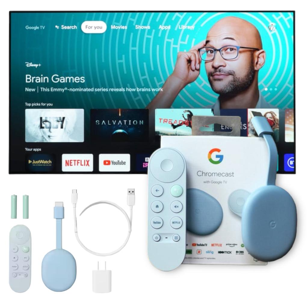 Google Chromecast Tv 4k 8gb 2gb Ram Ultima Versión Azul