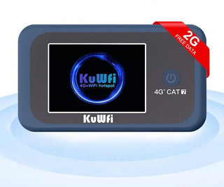 KuWFi Hotspot WiFi portátil para exteriores, enrutador WiFi 4G LTE...