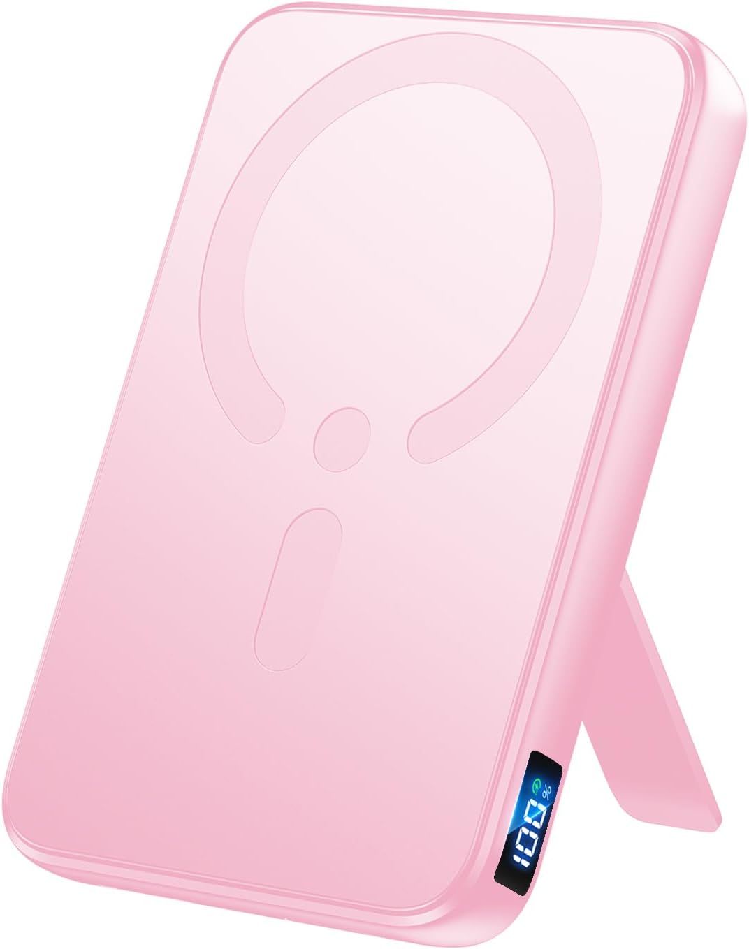 Eissix Magnetic 12000mAh Portable Power Bank con soporte, Peony