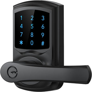 HIDALIFE Cerradura de puerta de entrada sin llave con teclado y man...
