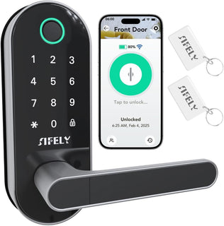 Cerradura de puerta inteligente con huella digital WiFi integrada c...