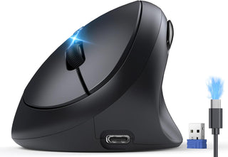 TECKNET Ratón Ergonómico, Ratón Vertical Inalámbrico Bluetooth, Bat...