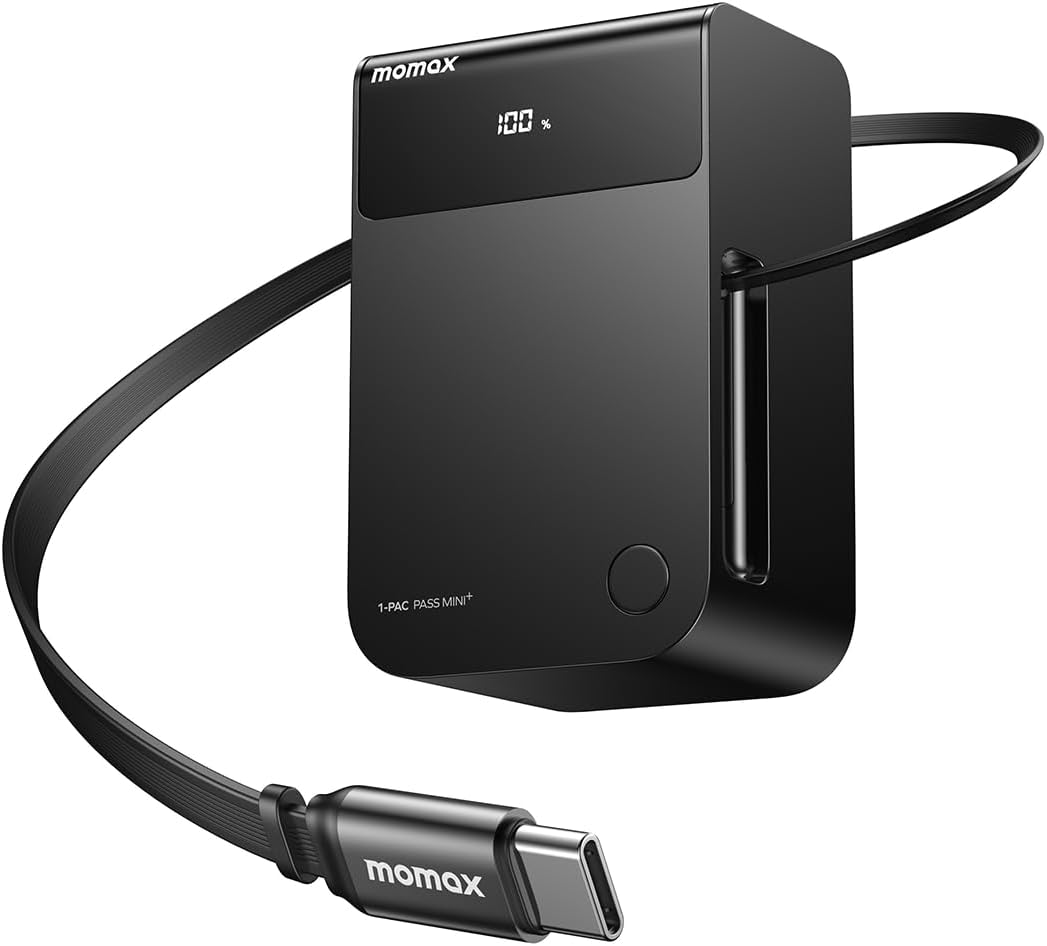 MOMAX Cargador portátil de carga rápida de 45W 10000mAh, mini banco...