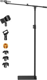 InnoGear Soporte de micrófono de piso, brazo de brazo de brazo de a...