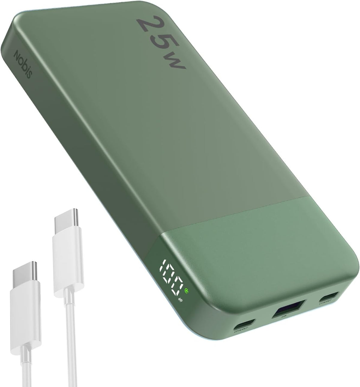 NOBIS Cargador portátil, cargador de batería de 10000 mAh de carga...