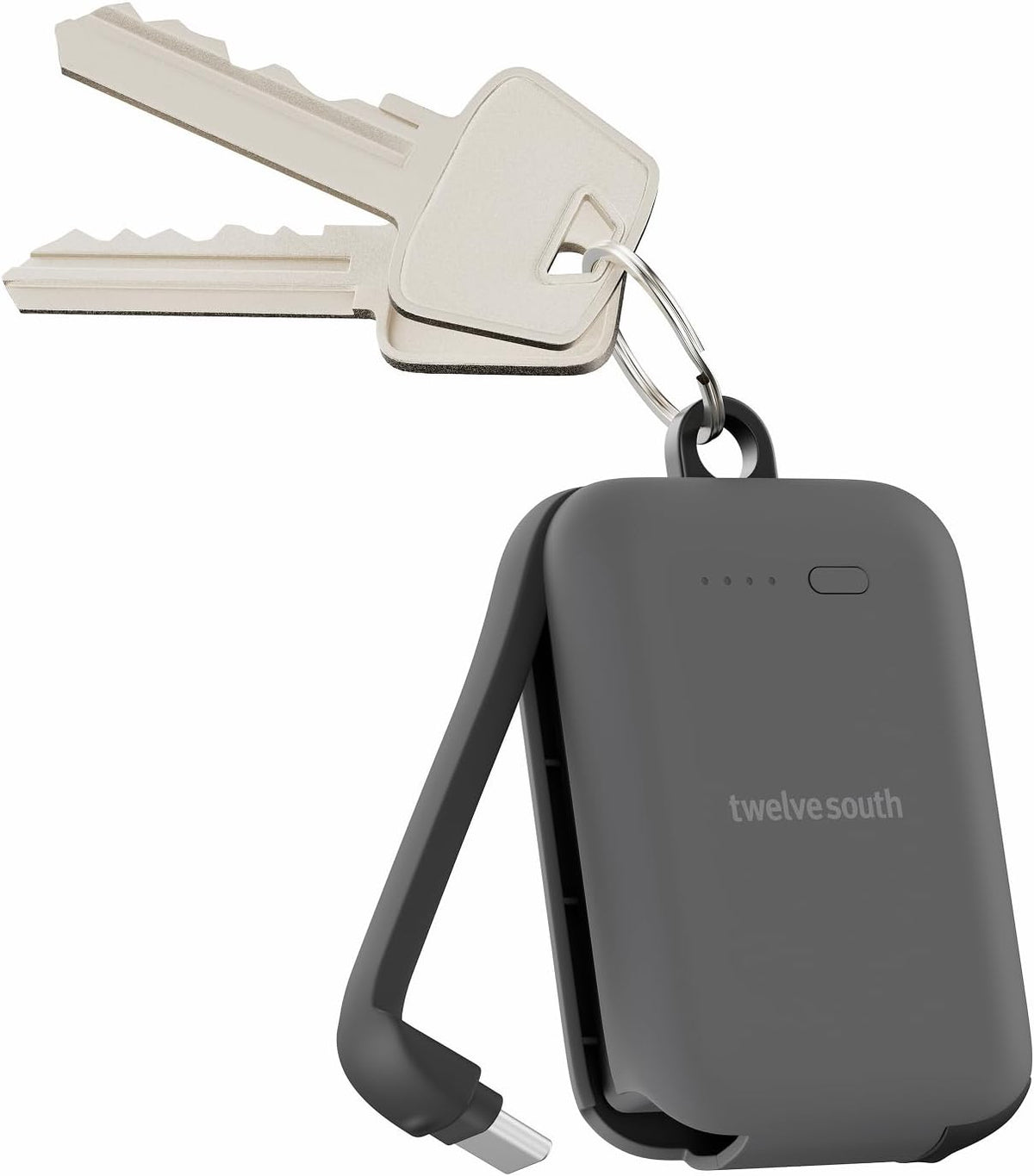 Twelve South PowerClip - Mini cargador portátil con cable USB-C int...