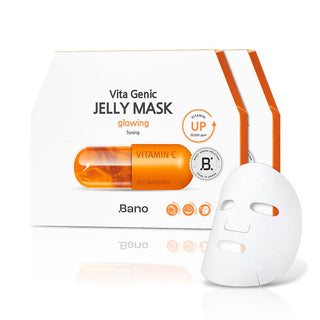 Bano Vita Genic Jelly Face Glowing Mask 10EA - Mascarilla hidratant...