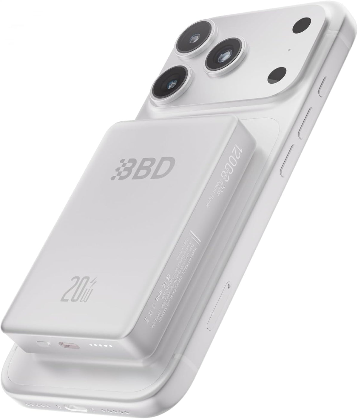 1 paquete de 12000 mAh 20 W carga rápida magnética inalámbrica banc...