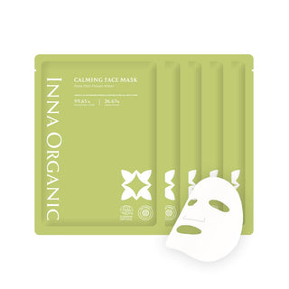 INNA ORGANIC Mascarilla de hoja \u2013 Calmante y calmante, certifi...