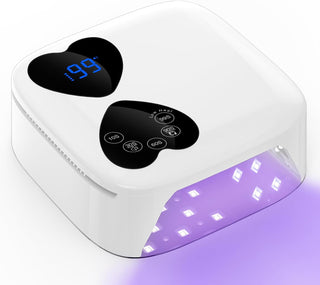 HUITINE - Lámpara de uñas LED UV, inalámbrica, 80 W, recargable, lu...