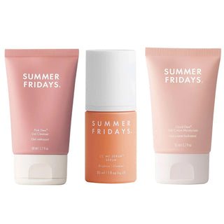 Summer Fridays Morning Trio - Gel de rocío rosa de tamaño viaje, ge...