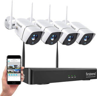 firstrend - Sistema de cámara de seguridad inalámbrico, sistema NVR...