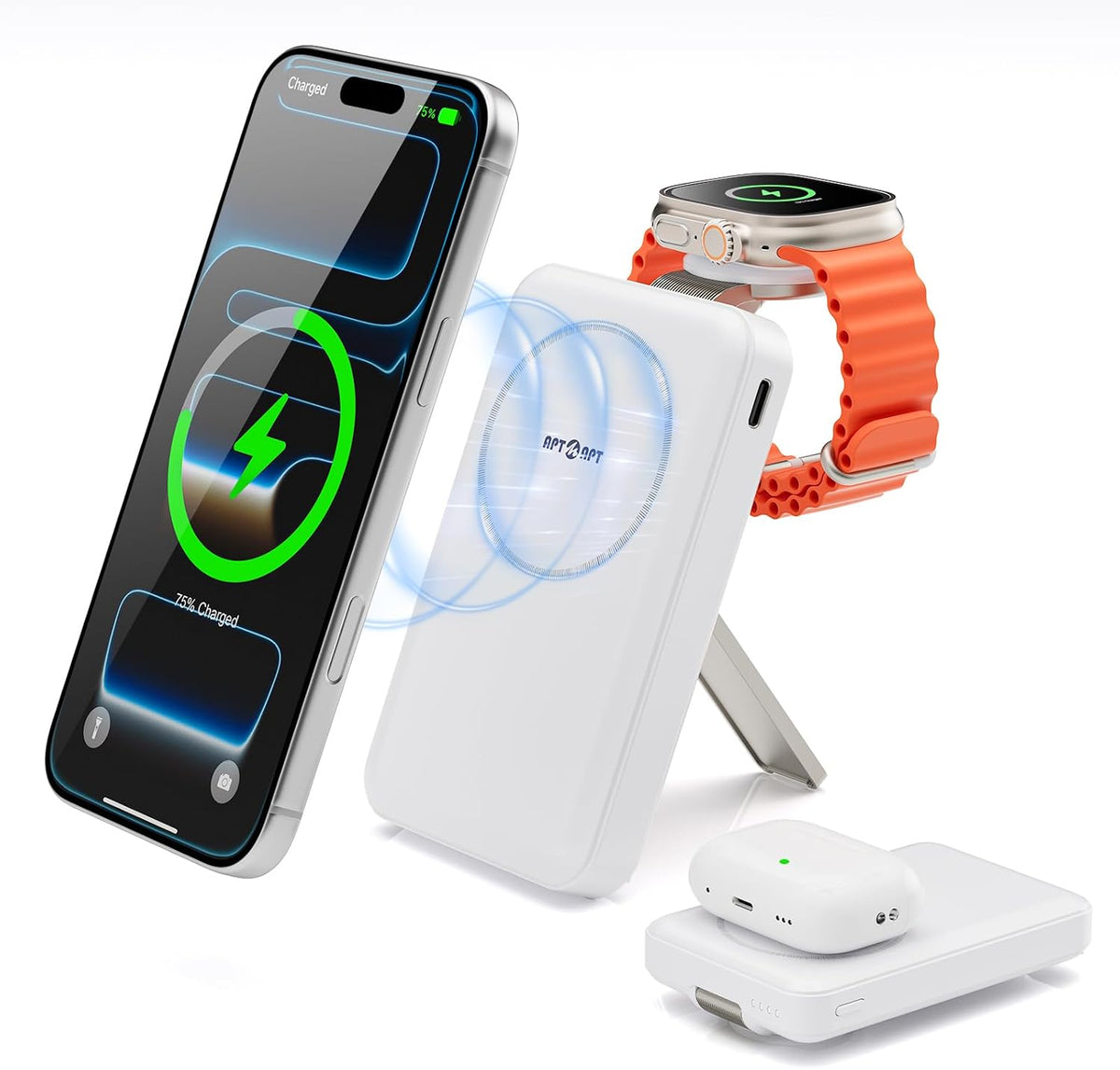 APTMAPT Cargador portátil magnético, banco de energía MagSafe de 10...