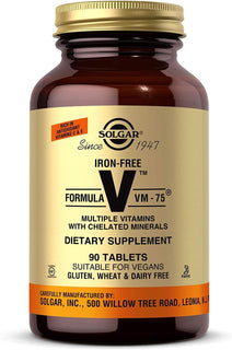 Solgar Fórmula sin hierro VM-75, 90 tabletas \u2013 Multivitamínico...