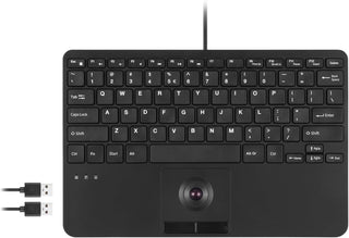 Perixx PERIBOARD-526 US, teclado con cable mini USB con rueda de de...