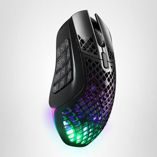SteelSeries Aerox 9 Wireless - Ratón para juegos Holey RGB - Diseño...