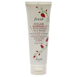 Fresh Limpiador facial exfoliante de azúcar fresa para mujer, 4.2 oz
