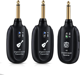 INGPARTNER Sistema de guitarra inalámbrica UHF, 2 modos, batería de...