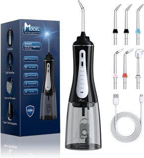 MOCEL - Irrigador dental inalámbrico con 5 modos, limpiador de dien...