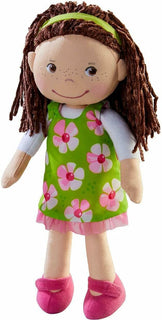 HABA Coco - Muñeca de bebé suave de 12 pulgadas con pelo castaño, c...