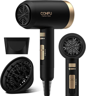 Secador de pelo, secador de pelo CONFU con difusor, secador de pelo...