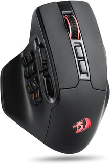 Redragon M811 PRO Mouse para juegos MMO inalámbrico, 15 botones pro...