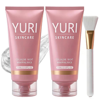 Yuri Skincare Máscara de colágeno, máscara de envoltura nocturna de...