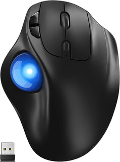 Ratón Ergonómico Inalámbrico con Trackball, Conexión para 3 Disposi...