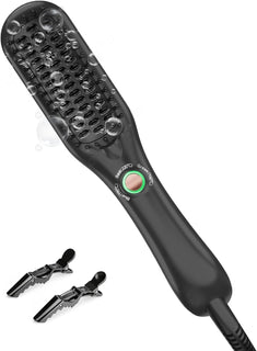 LANDOT Mini Hair Straightener Brush - Ionic Ceramic Travel Hot Comb...