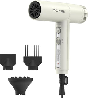 TOME Secador de pelo, motor EC de alta velocidad de 1875 W, secador...