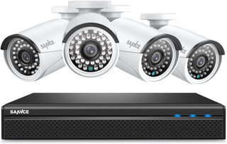SANNCE Sistema de cámara de seguridad 4K POE - Grabadora NVR de 8 c...