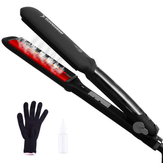 DORISILK Plancha y rizador de vapor para el cabello 2 en 1, plancha...
