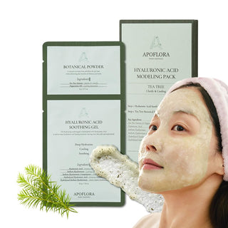 APOFLORA K Beauty - Máscara de modelado de árbol de té, ácido hialu...