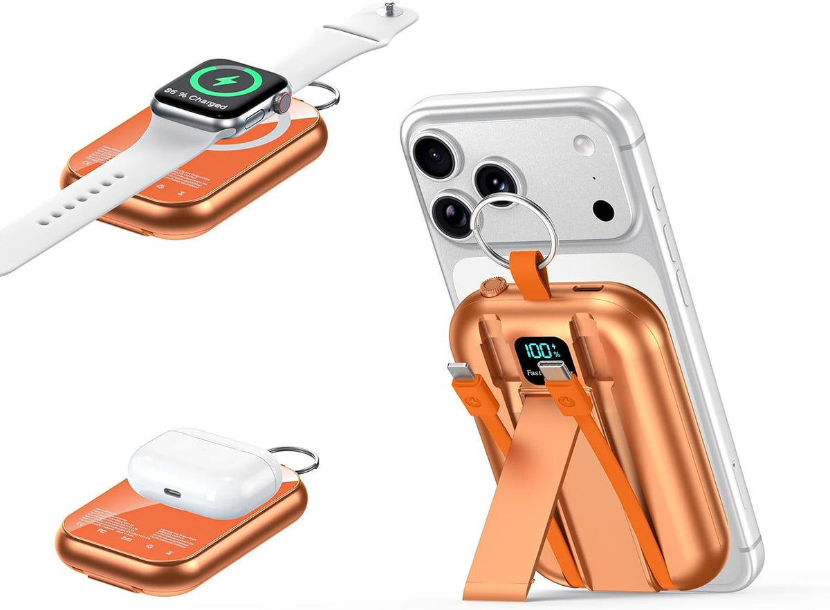 para cargador portátil MagSafe, banco de energía de 10000 mAh con 2...