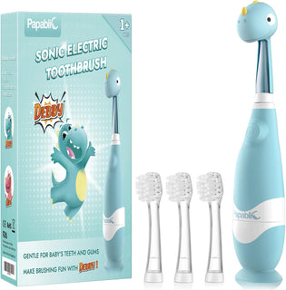 Papablic Cepillo de Dientes Eléctrico Sónico para Niños Pequeños de...
