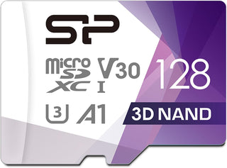 Silicon Power Tarjeta micro SD de 128 GB U3 SDXC hasta 100 MB\/s. T...