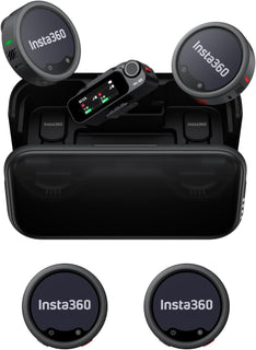 Insta360 Mic Pro (4 TX + 1 RX + estuche de carga), mini micrófono i...