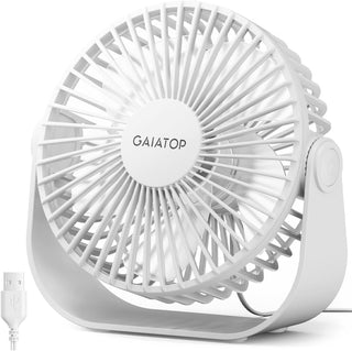 Gaiatop Ventilador de escritorio USB, flujo de aire fuerte de 3 vel...