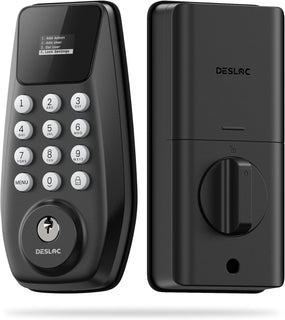 DESLOC Cerradura de puerta de entrada sin llave C100 con pantalla v...