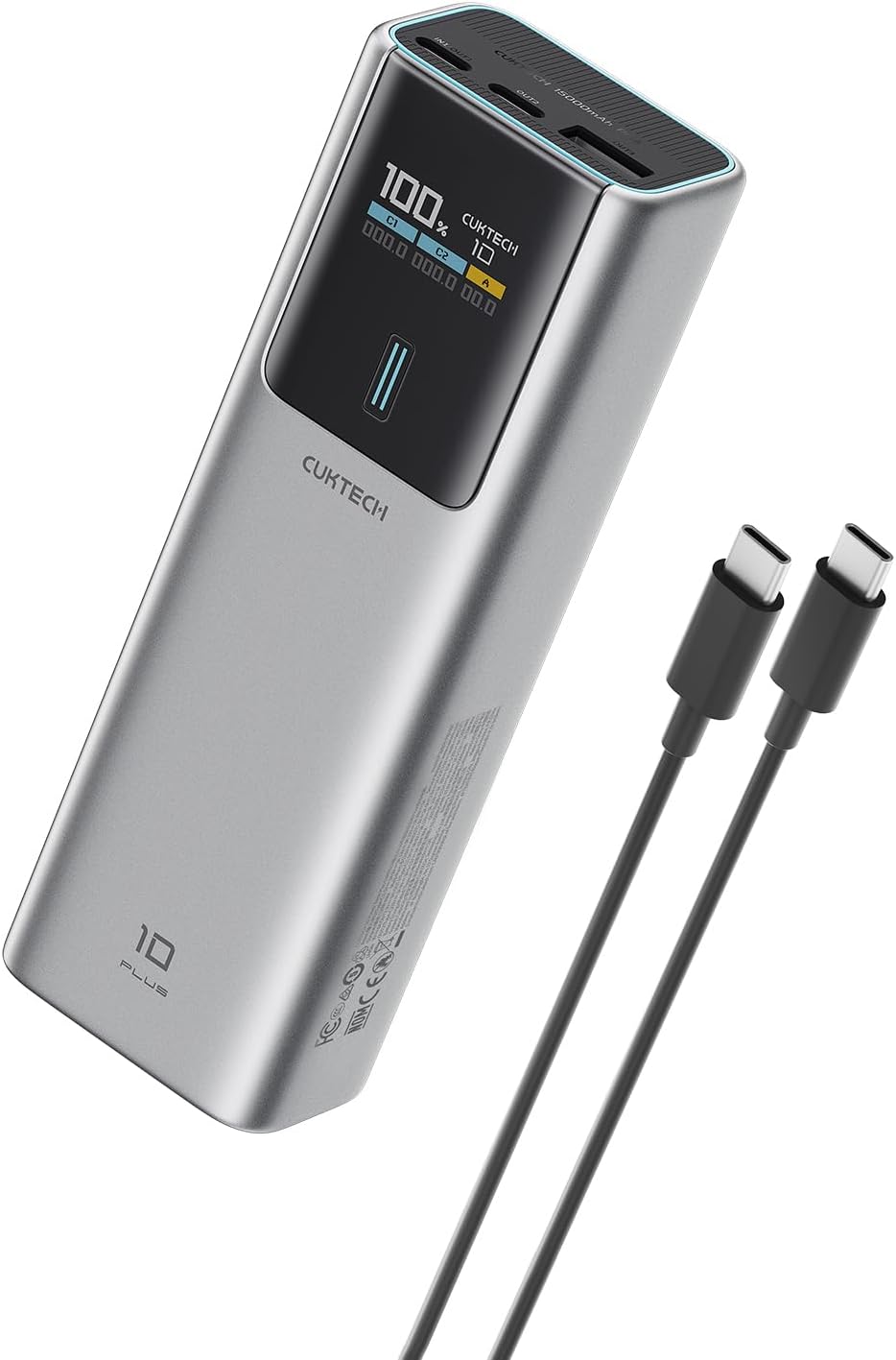 CUKTECH Banco de energía de 90 W de 15,000 mAh, cargador portátil a...