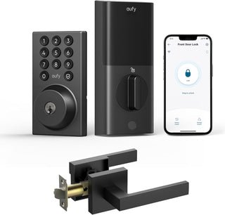 eufy Security Cerradura inteligente C30 con palanca de puerta, entr...