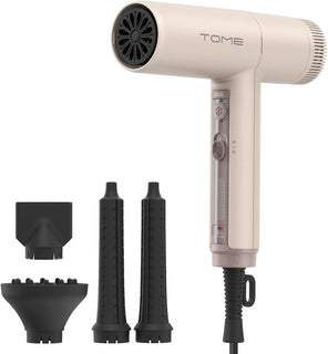 TOME Secador de pelo, motor EC de alta velocidad de 1875 W, secador...