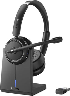 Auriculares inalámbricos con micrófono para el trabajo, auriculares...