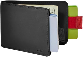 Distil Union - Billeteras plegables de cuero, diseño delgado y mini...