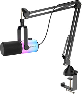 FDUCE Juego de micrófono dinámico para juegos, micrófono de computa...