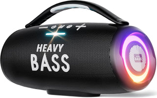 HEAVY BASS Altavoces Bluetooth inalámbricos, altavoz portátil de 80...