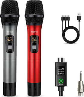 Bietrun Micrófono Inalámbrico XLR, Conjunto de Micrófono Dinámico d...