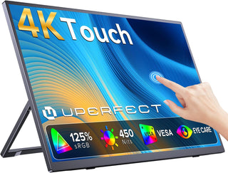 UPERFECT Monitor portátil 4K, pantalla táctil de 15.6 pulgadas, 125...