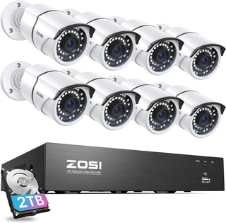ZOSI Sistema de cámara de seguridad para el hogar 4K PoE con disco...