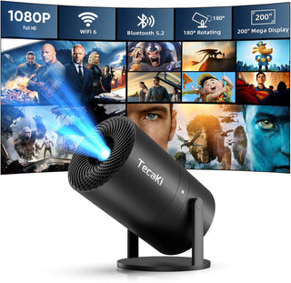 Mini proyector portátil con WiFi y Bluetooth, compatible con proyec...